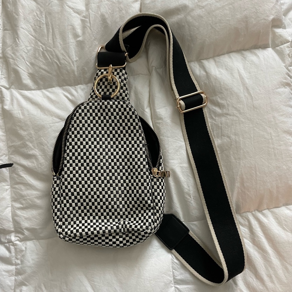 Checker sling bag